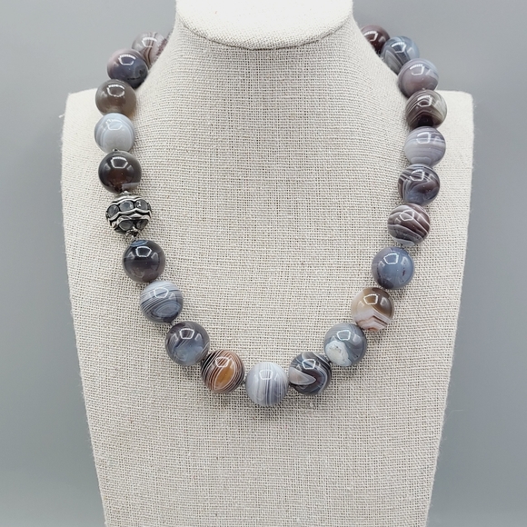 David Yurman Statement Couture Necklace With Agate And Moonstone - Picture 2 of 7